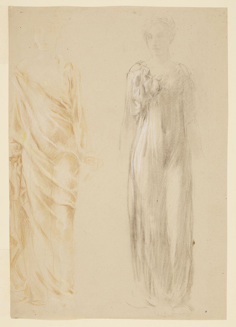 Studie for stående kvinne, "Vintage Festival," Mendelssohn Glee Club, New York, NY av Robert Frederick Blum