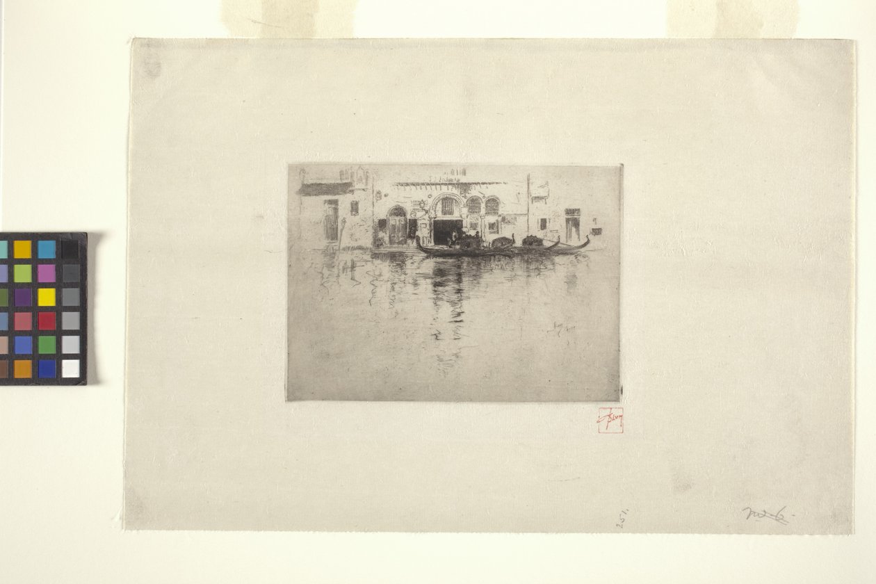 Venetiansk kanal (blekk) av Robert Frederick Blum