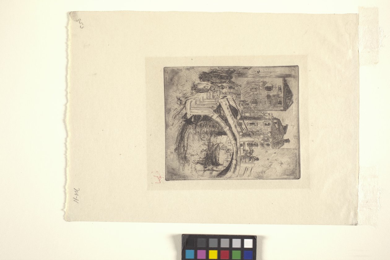 Venetiansk kanal og bro (etsing) av Robert Frederick Blum