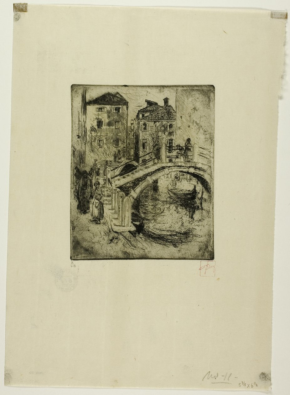 Den venetianske kanalen og broer av Robert Frederick Blum