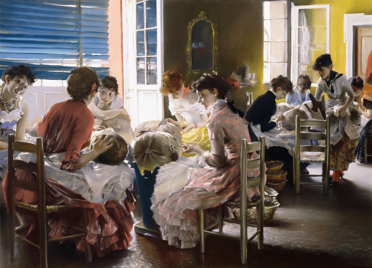 Venetianske blondemakere, av Robert Frederick Blum