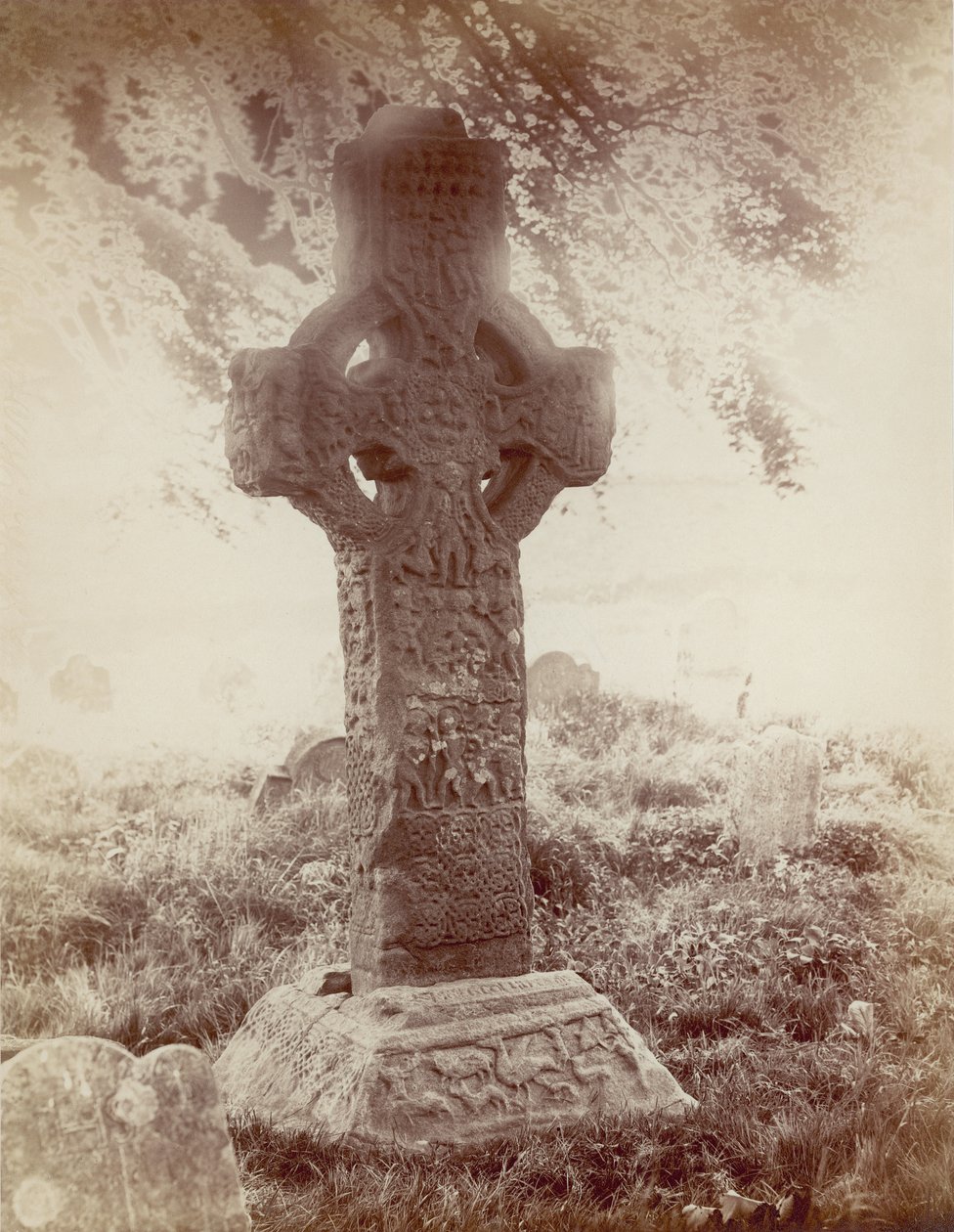 The South High Cross, Kells, Co. Meath, Irland (sepia-bilde) av Robert French