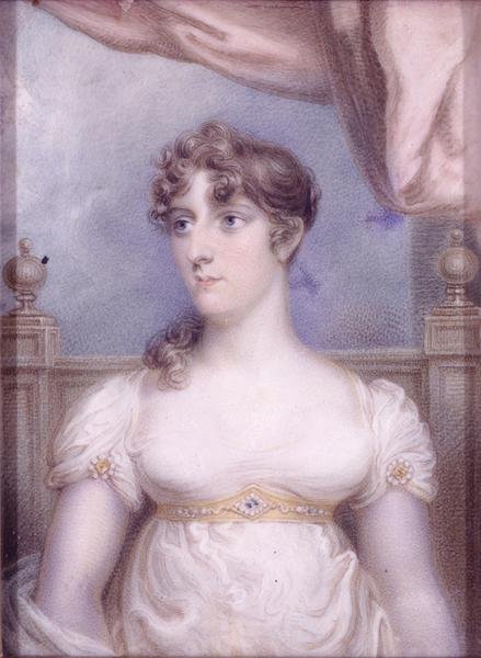 Mrs Robert Fulton, ca. 1810-15 (akvarell på elfenben) av Robert Fulton