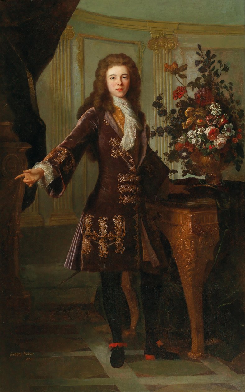 Portrett av Jacques I, prins av Monaco 1689-1751. av Robert Gabriel Gence