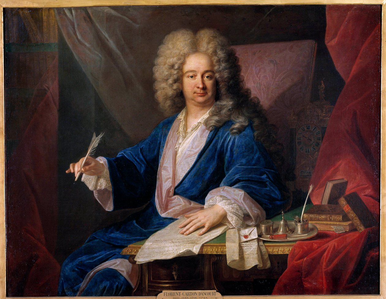 Portrett av komiker og dramatiker Florent Carton Sieur d'Ancourt, dit Dancourt (1661-1725) Maleri av Robert Gabriel Gence (d. 1728) 1704 Paris, Comedie francaise av Robert Gabriel Gence