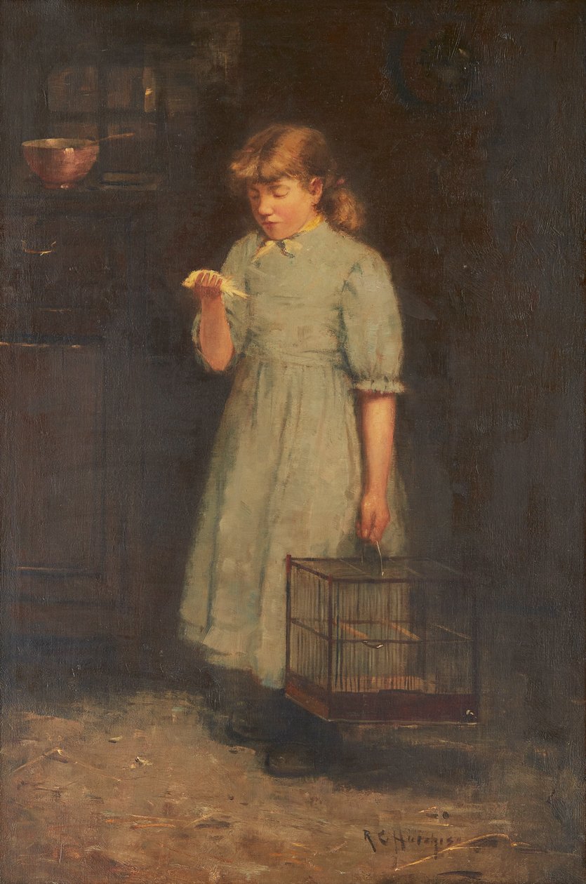 The Dead Canary (olje på lerret) av Robert Gemmell Hutchison