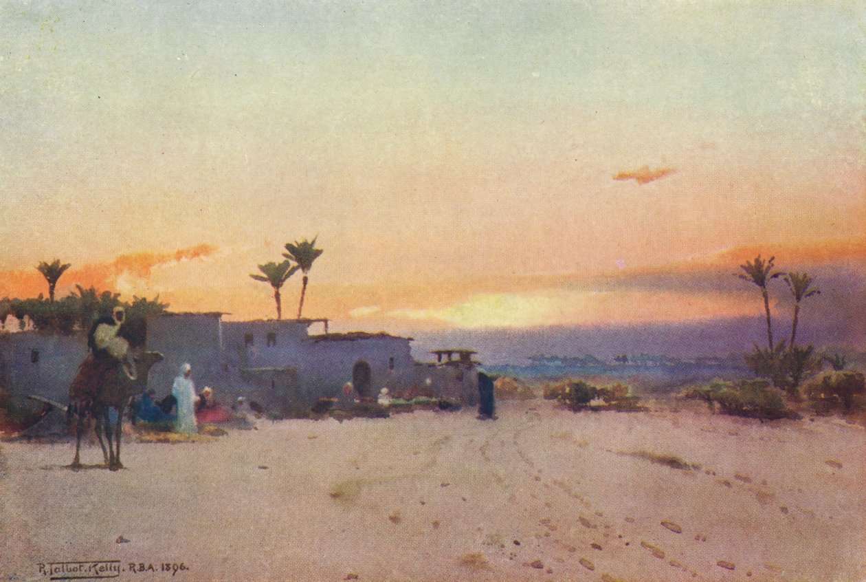 A Fellah Village, c1880, 1904 av Robert George Talbot Kelly