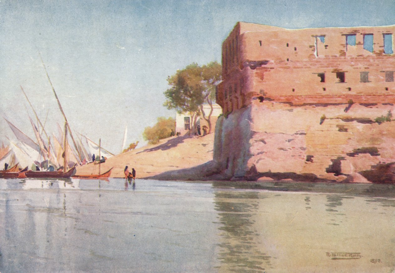 Et ødelagt palass ved Mit Gamr, c1880, 1904 av Robert George Talbot Kelly
