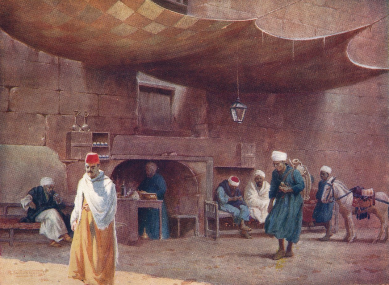 En arabisk kafé, Kairo, c1880, 1904 av Robert George Talbot Kelly