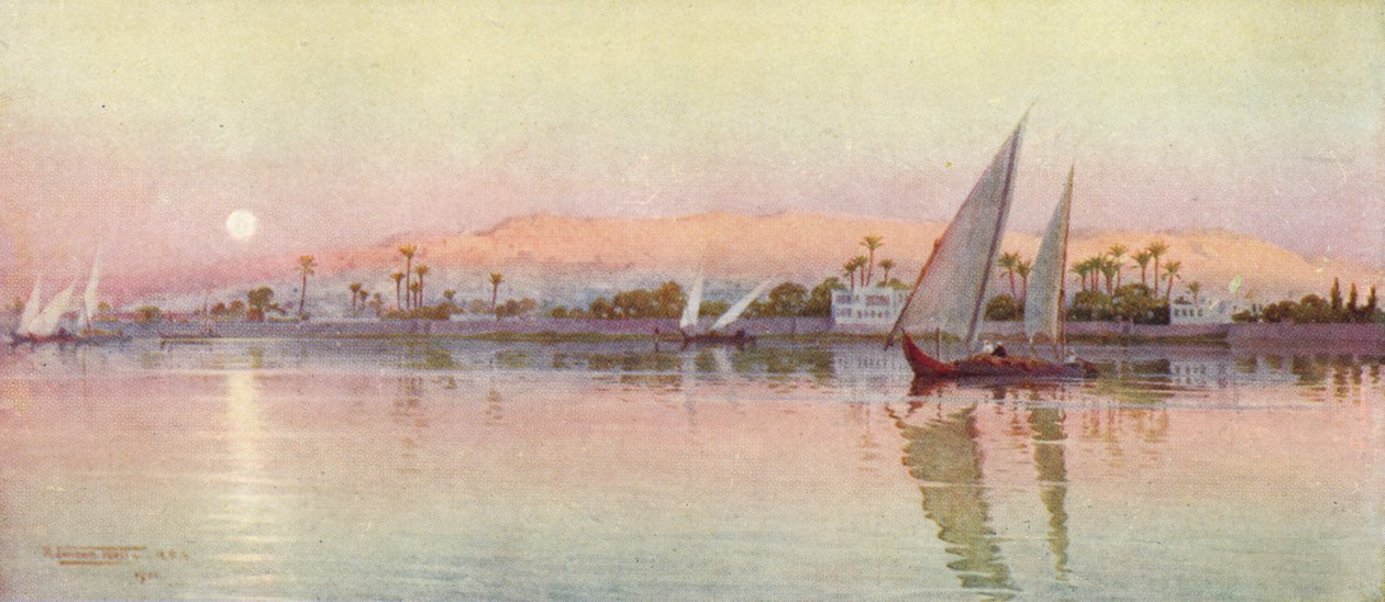 Kairo fra elven-kvelden, c1880, 1904 av Robert George Talbot Kelly