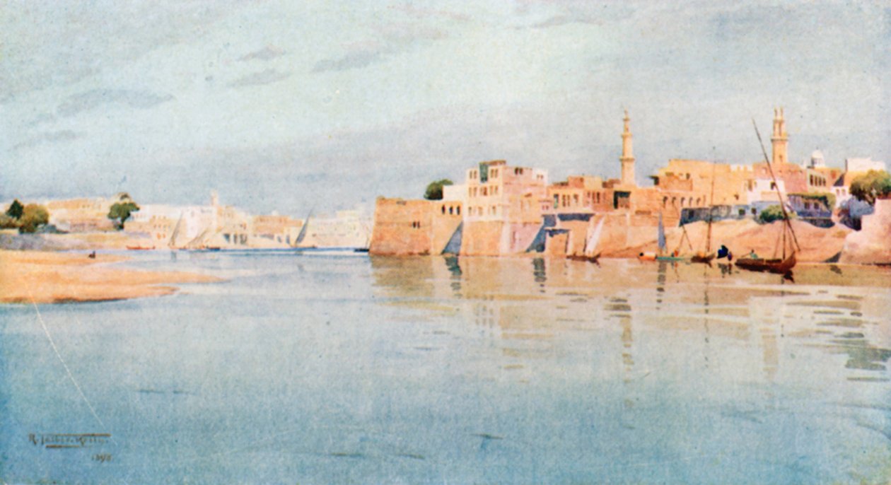 Mit Gamr ved Nedre Nilen (fargelitografi) av Robert George Talbot Kelly