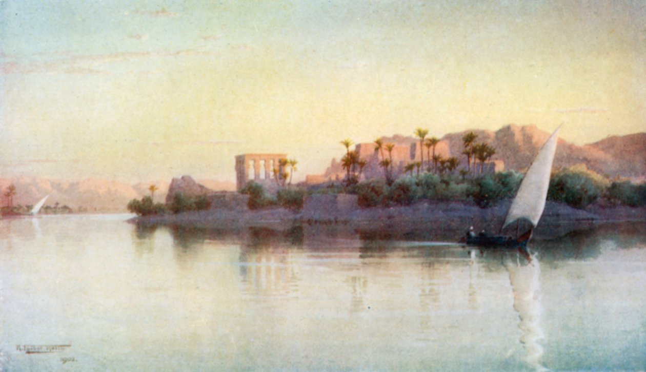 Philae (fargetekst) av Robert George Talbot Kelly