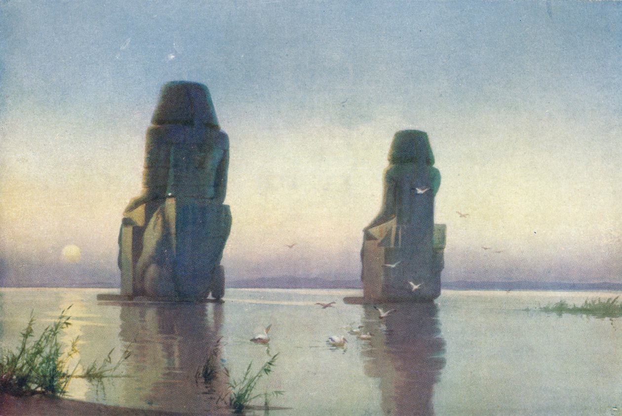 The Colossi of Theben - Moonrise, c1880, 1904 av Robert George Talbot Kelly