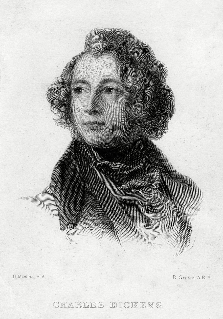 Charles Dickens, engelsk forfatter, ca 1870-tallet av Robert Graves
