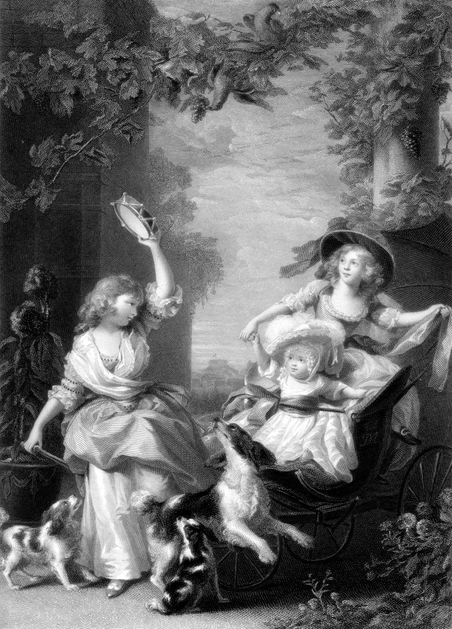 De kongelige prinsessene, barn av kong George III, 1800-tallet. av Robert Graves