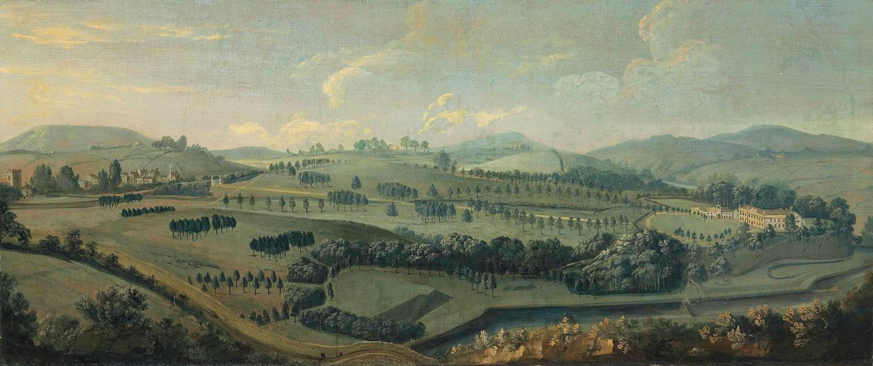 Utsikt over Gisburne Park, Yorkshire og parken av Robert Griffier