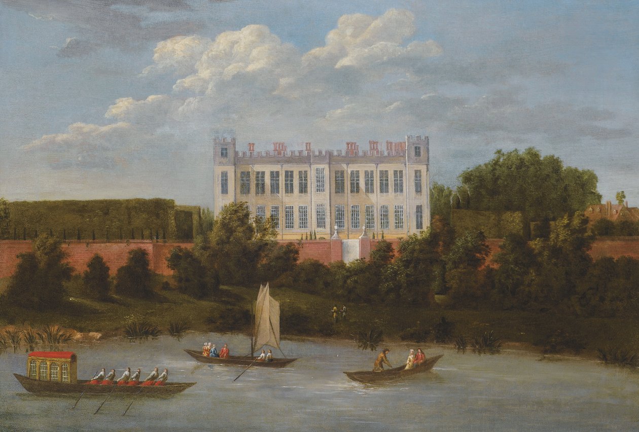 Utsikt over Syon House fra Themsen av Robert Griffier