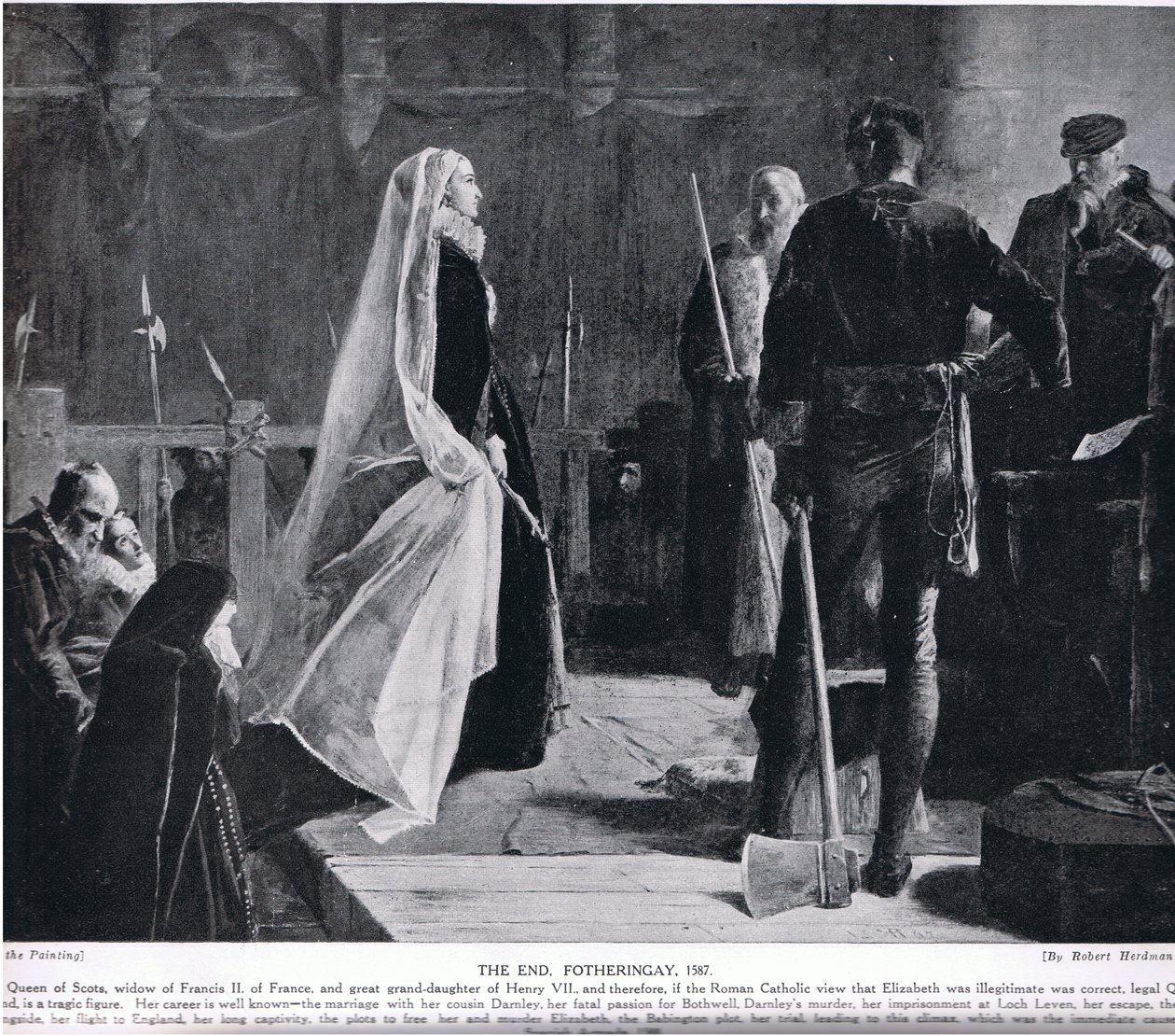 The End, Fotheringay, 1587, illustrasjon fra 