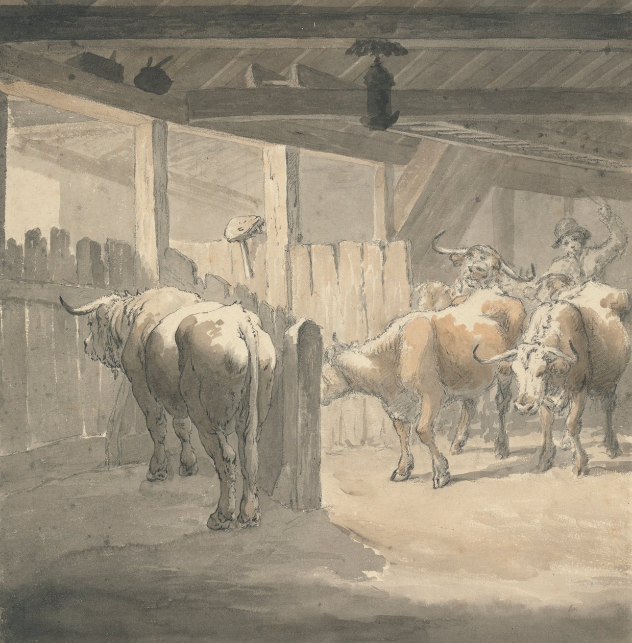 En Cow Byre av Robert Hills