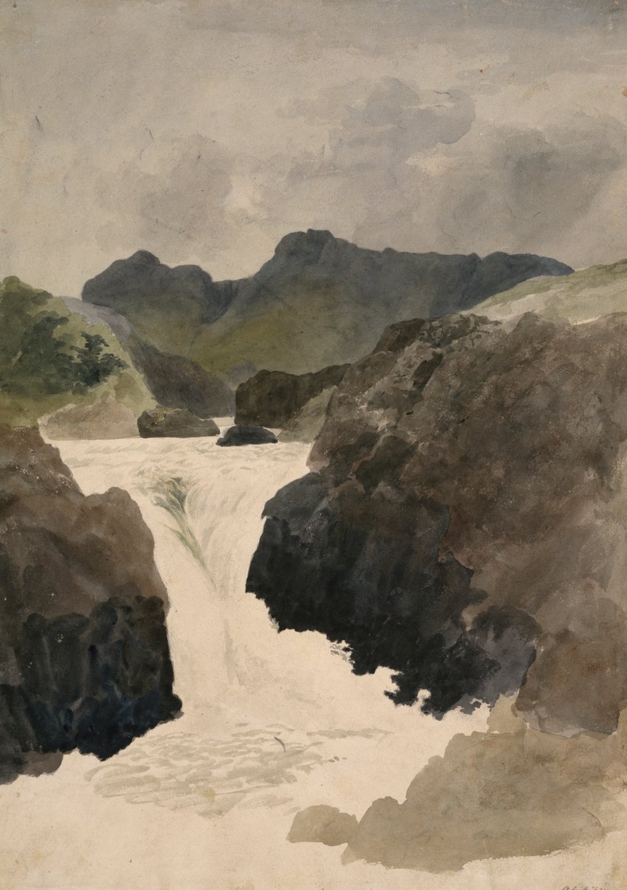 Skelwith Force, Westmorland, 1800-1820 av Robert Hills