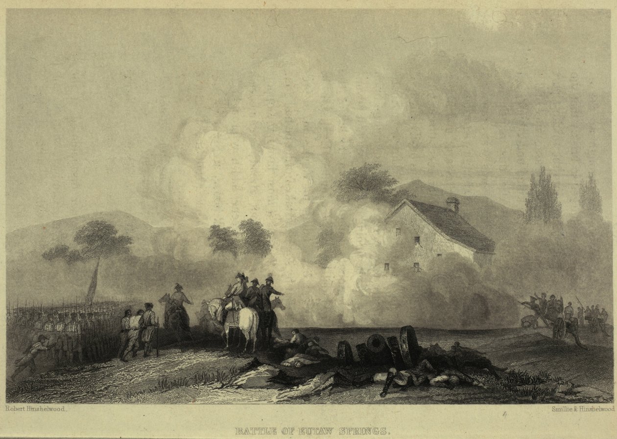 Slaget ved Eutaw Springs i 1781 av Robert Hinshelwood