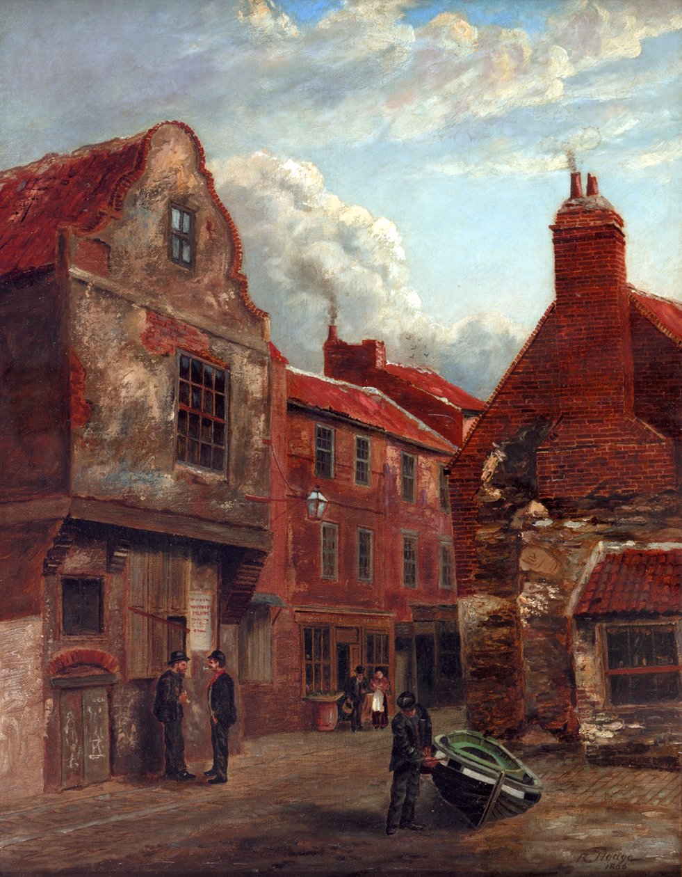 Old Shields, Wapping Street og Union Lane, 1896 av Robert Hodge