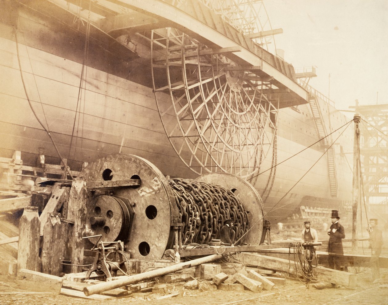 Isambard Kingdom Brunel ved siden av 