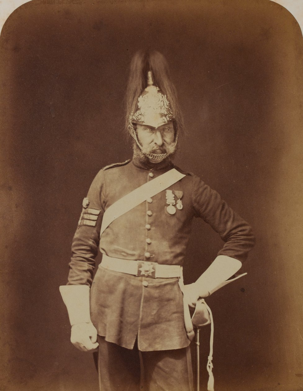 Sersjant-major Stewart, 5. (prinsesse Charlotte av Wales) Dragoon Guards av Robert Howlett