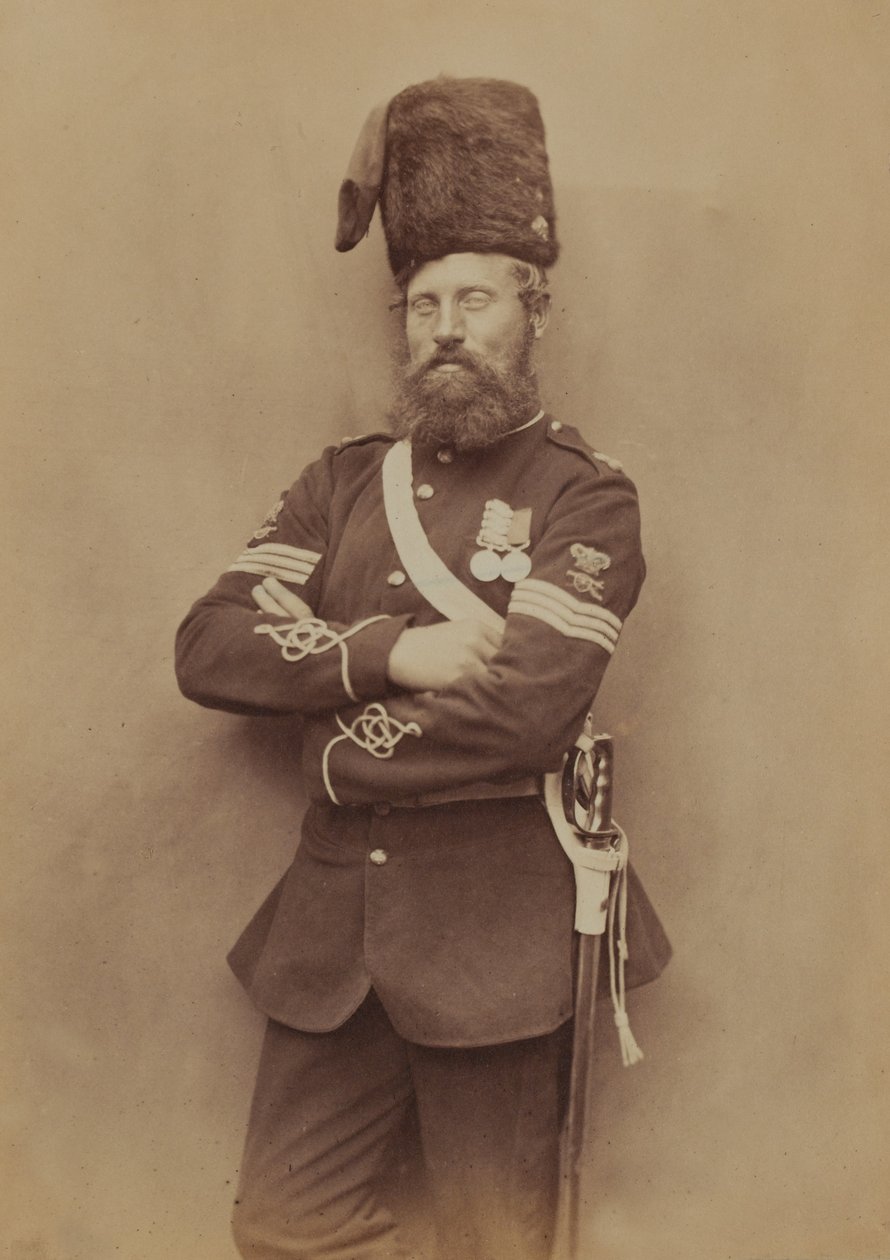 Sersjant Glasgow, Royal Artillery, 1856 (sepia-bilde) av Robert Howlett