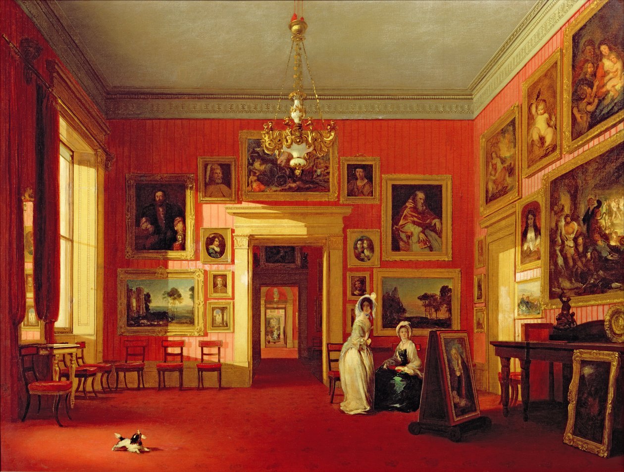 Lord Northwicks bildegalleri i Thirlestaine House, ca. 1846-47 av Robert Huskisson