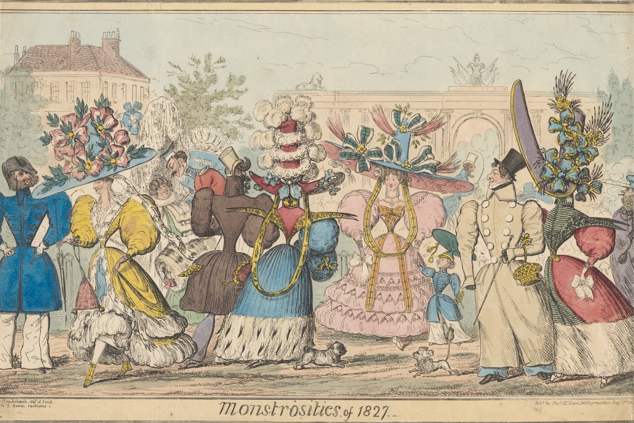 Uhyrligheter fra 1827 av Robert Isaac Cruikshank
