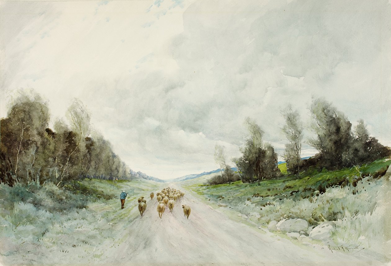 A Northumberland Road (wc på papir) av Robert J. Hewitt