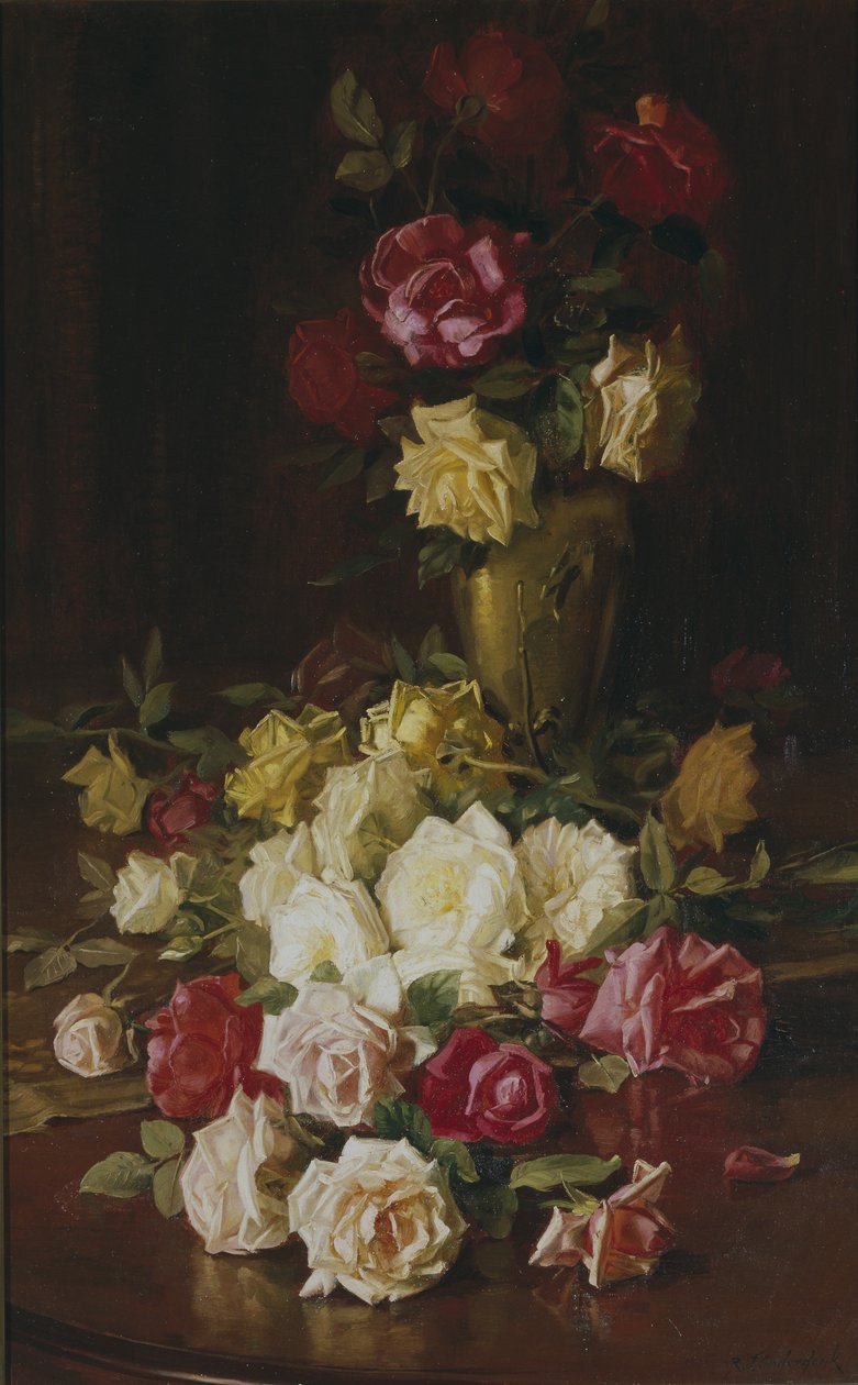 Uten tittel (roser), ca. 1905-1915 (olje på lerret) av Robert Jenkins Onderdonk