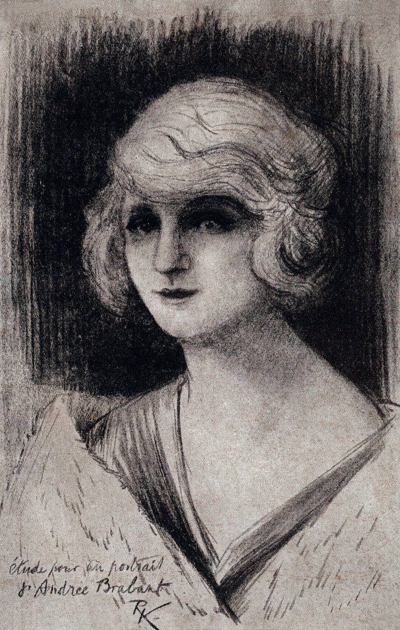 Portrett av Andrée Brabant (tegning) av Robert Kastor