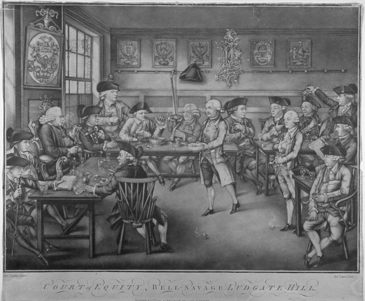 Court of Equity, Belle Sauvage Inn, Ludgate Hill, City of London, 1778 av Robert Laurie