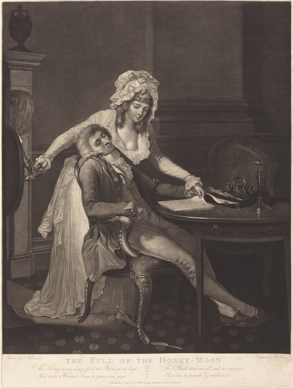 Den fulle av honningmånen av Robert Laurie after Francis Wheatley
