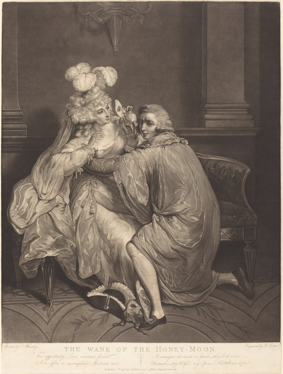 Bryllupsreisens avtak av Robert Laurie after Francis Wheatley