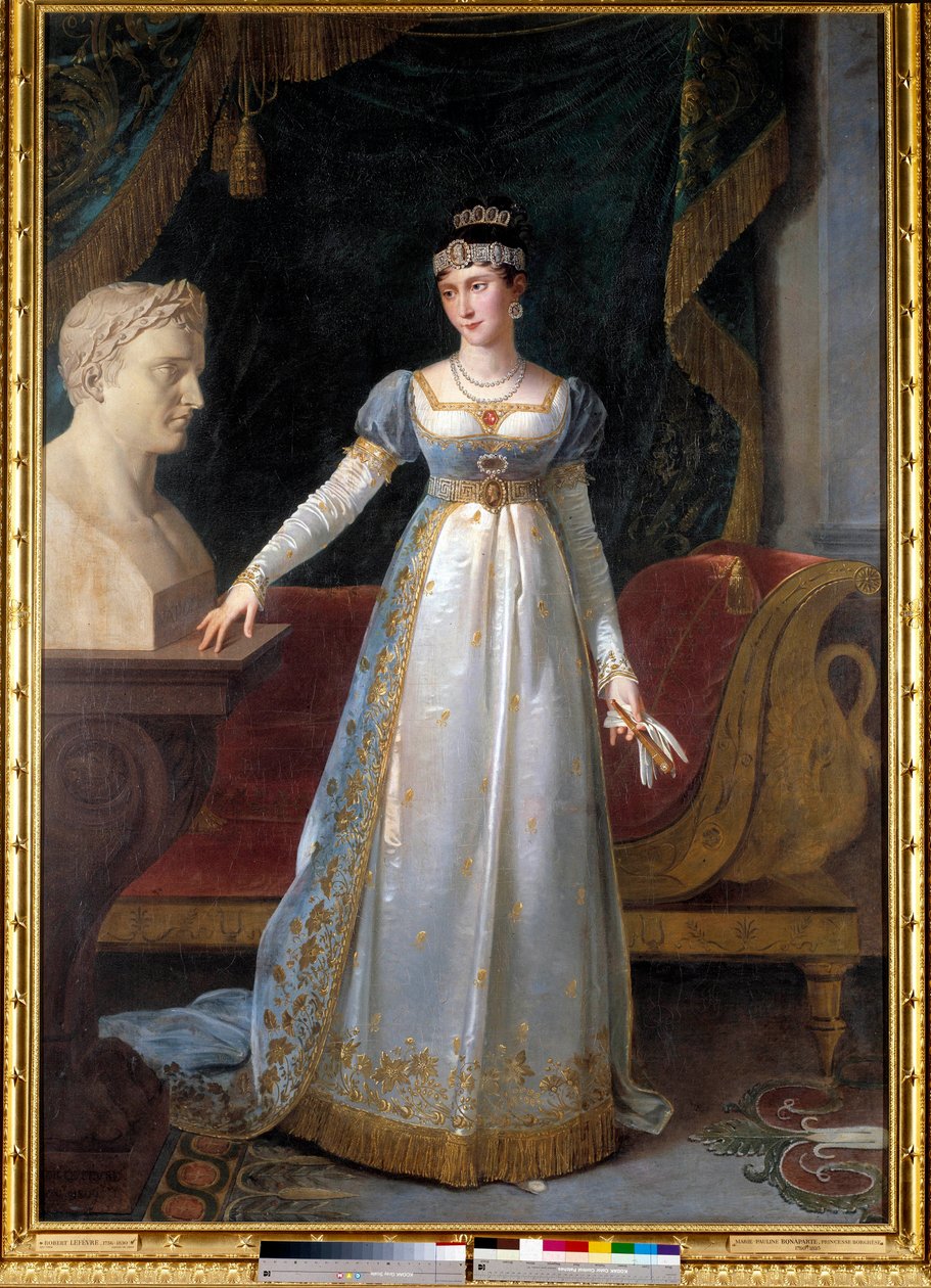 Portrait en pied av Marie-Paulette dit Pauline Bonaparte, prinsesse Borghese (1780-1825), hertuginne av Guastalla Maleri av Robert Lefebvre (1755-1830) av Robert Lefebvre