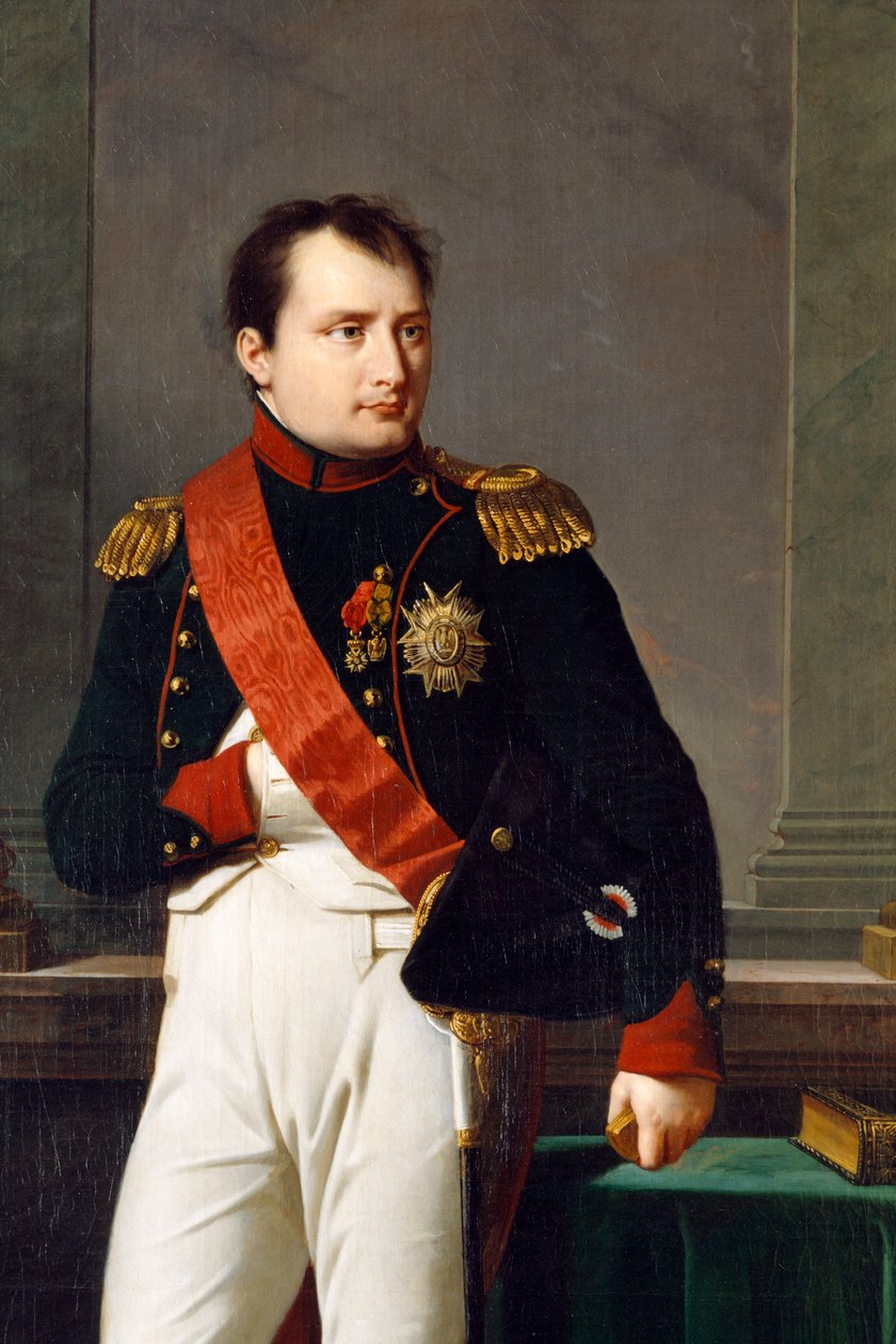 Detalj av et portrett av Napoleon Bonaparte, 1812 av Robert Lefevre