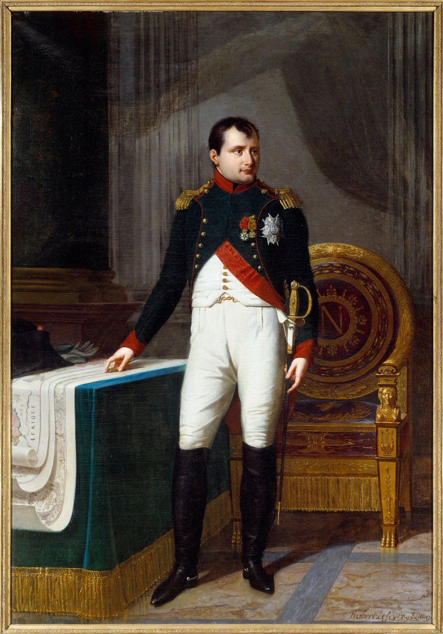 Portrett i full lengde av Napoleon I (1769-1821) i uniformen til oberst av chasseurs de la garde Maleri av Robert Lefebvre (1755-1830) 1800-tallet Søn. 2,26x1,57 m Paris, Carnavalet-museet av Robert Lefevre