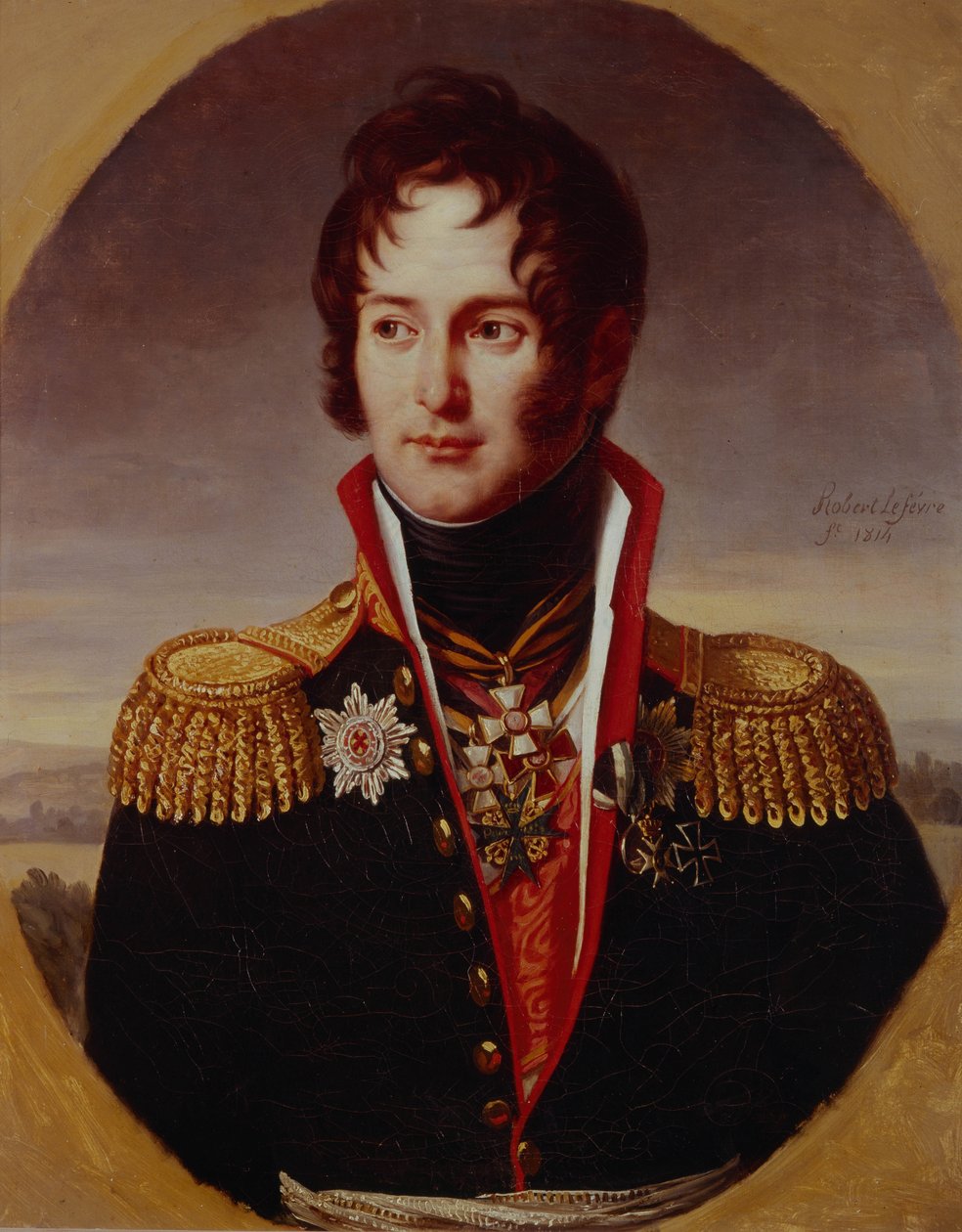 Portrett av Pyotr Alexandrovich Chicherin 1778-1848, 1814 av Robert Lefevre