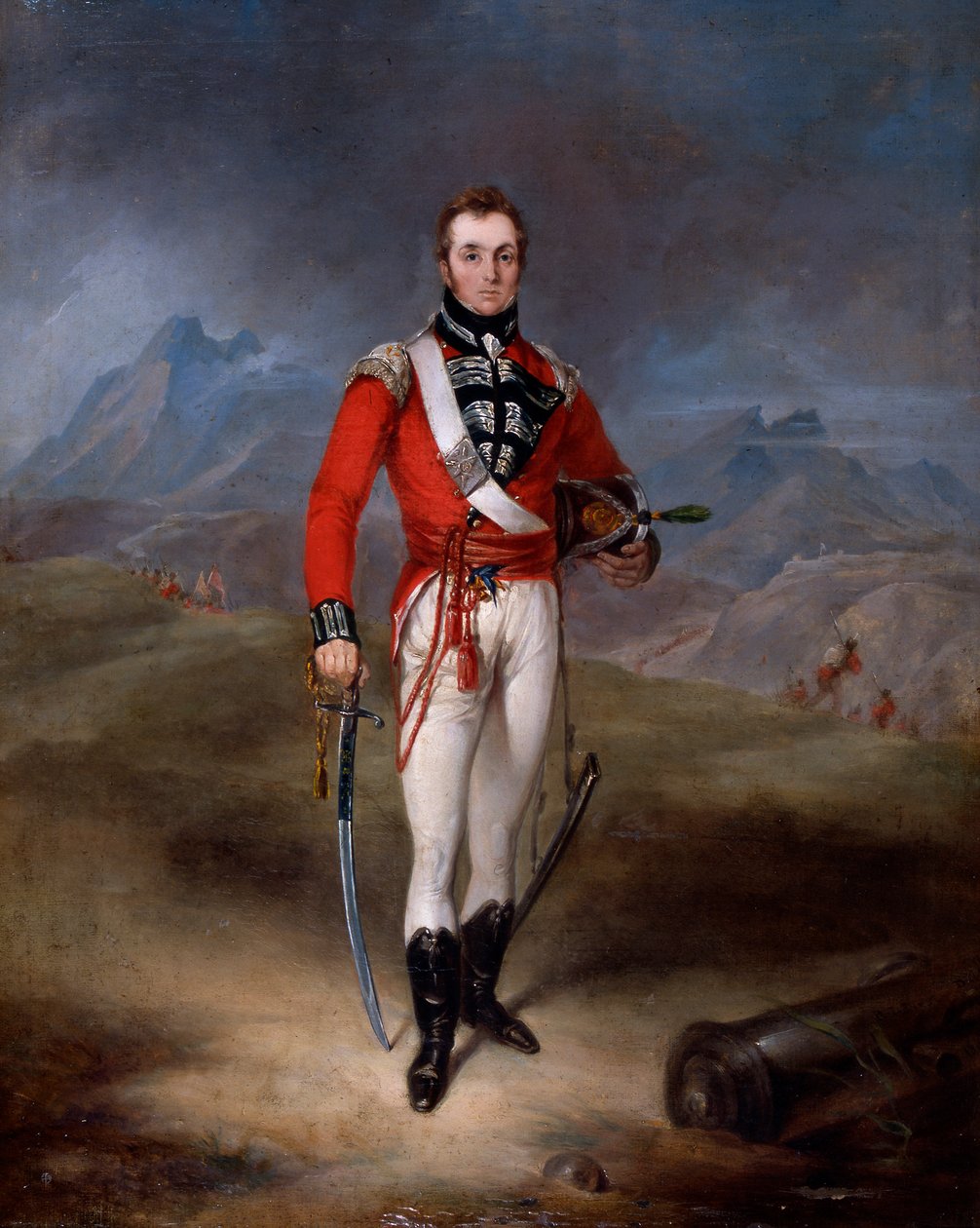 Portrett av major Lambert Brabazon Urmston, iført uniformen til det 45. regiment av Robert Lucas West
