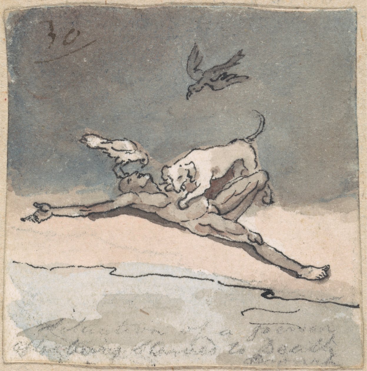 Scene i hungersnød av Robert Mabon