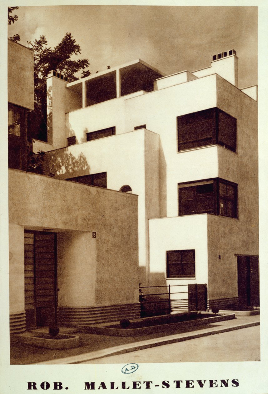 Hus på rue Mallet-Stevens, 16. arrondissement i Paris, ca. 1930 av Robert Mallet Stevens