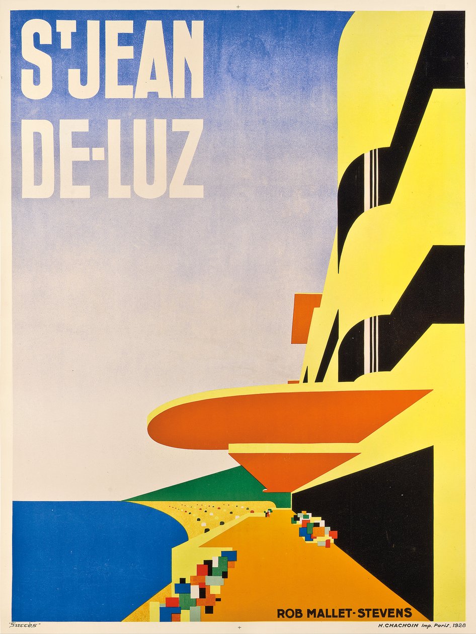 Plakatreklame for Saint-Jean-de-Luz, 1928 av Robert Mallet Stevens