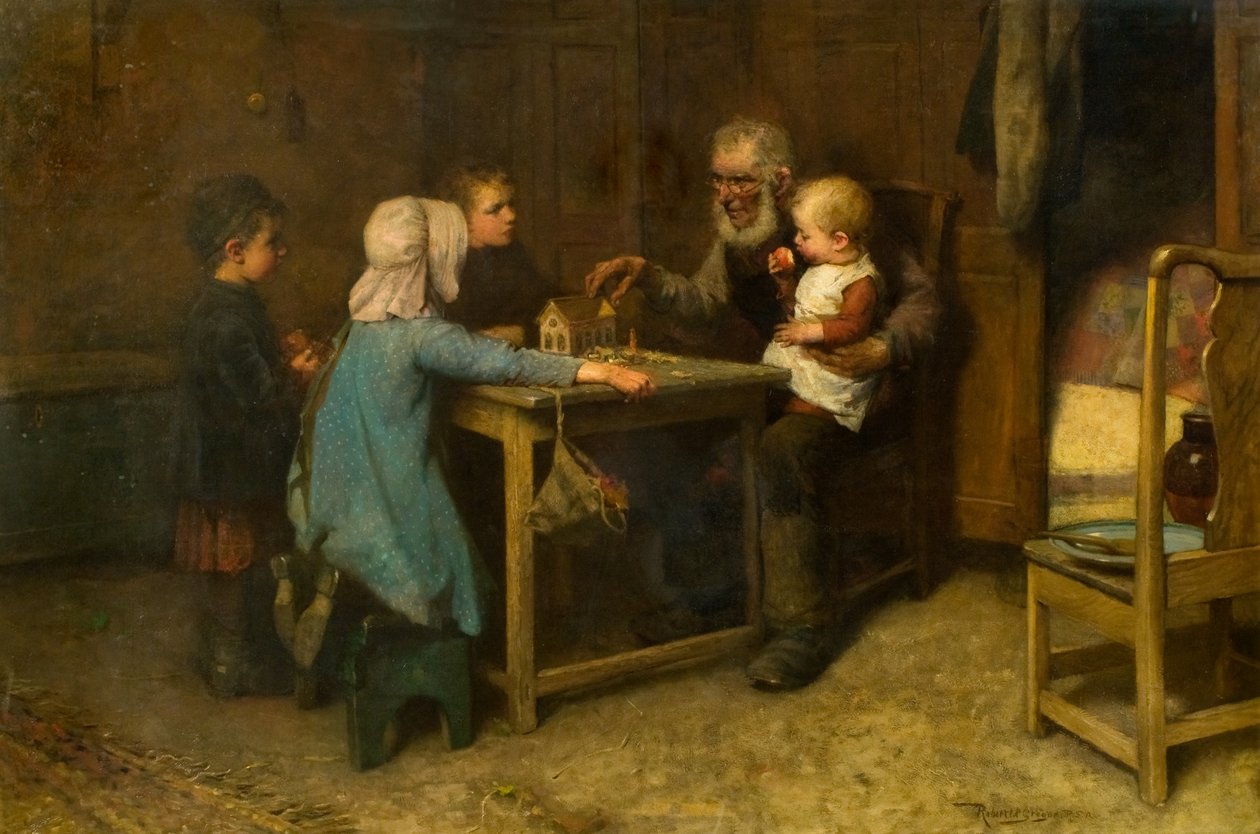 The Story of the Flood (olje på lerret) av Robert McGregor