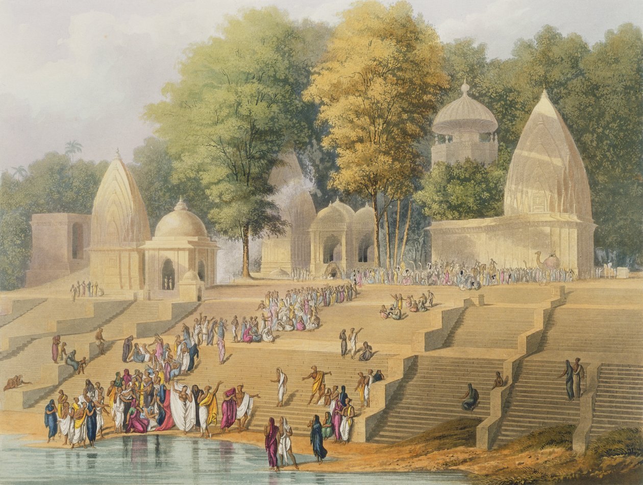 Forberedelse til en Suttee eller Immolation of a Hindoo Widow, fra bind I av 