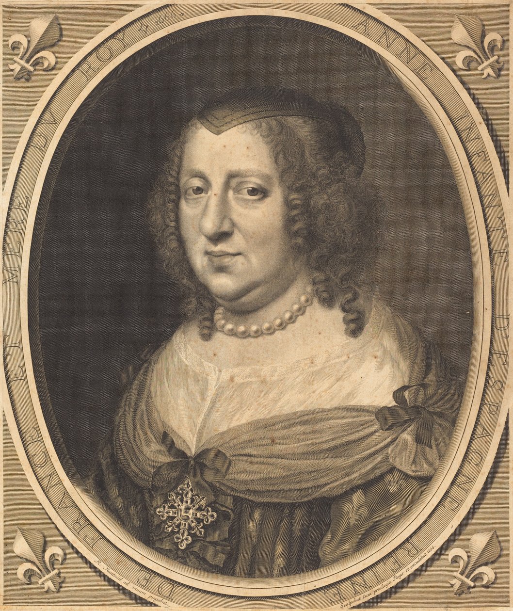Anne av Østerrike, dronning av Frankrike og Navarra av Robert Nanteuil