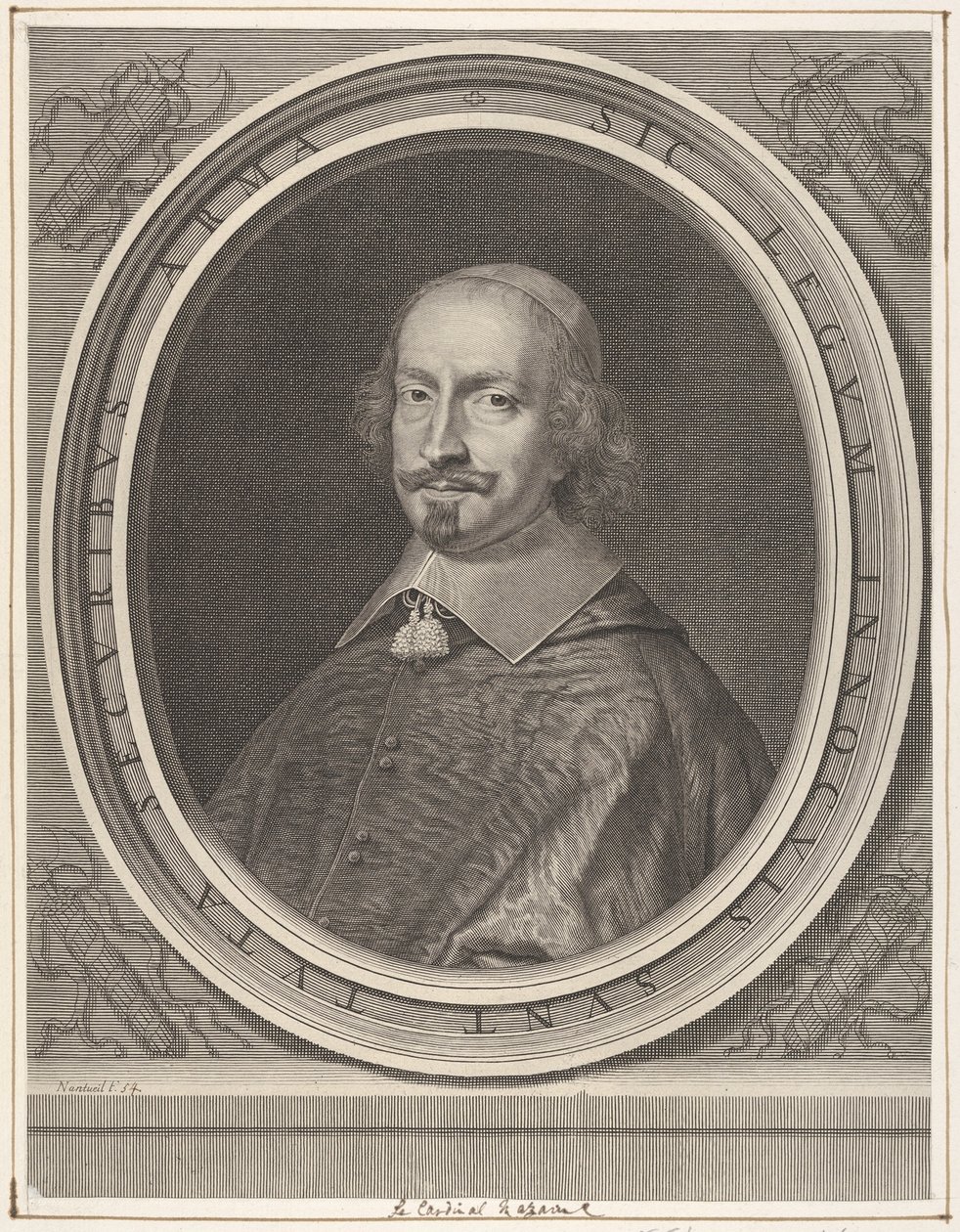 Kardinal Jules Mazarin, ca. 1652. av Robert Nanteuil