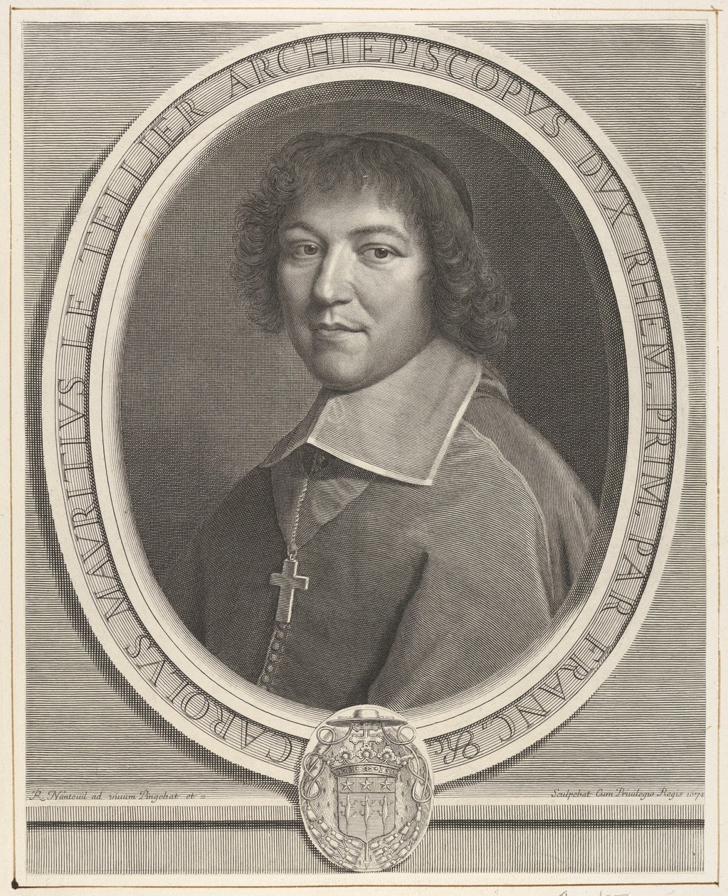 Charles-Maurice le Tellier, 1671. av Robert Nanteuil